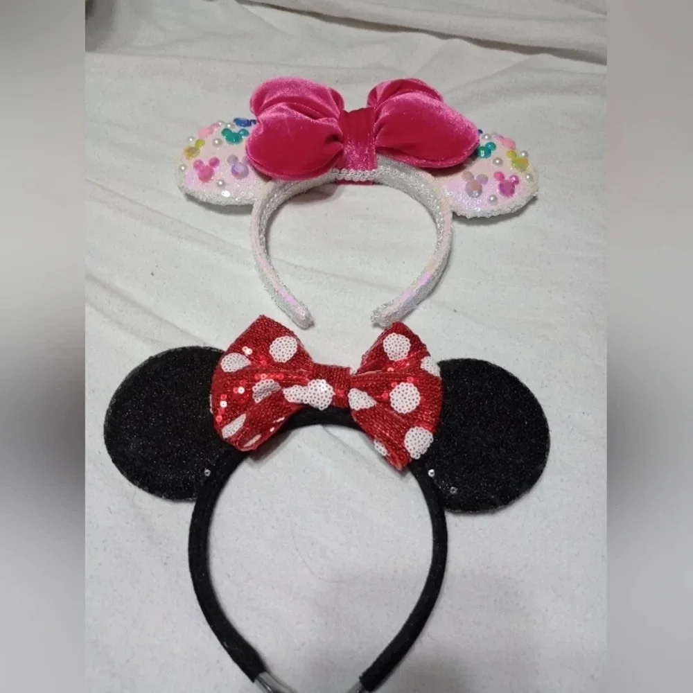 Two Minnie mouse style headbands, excellently crafted, NWOT